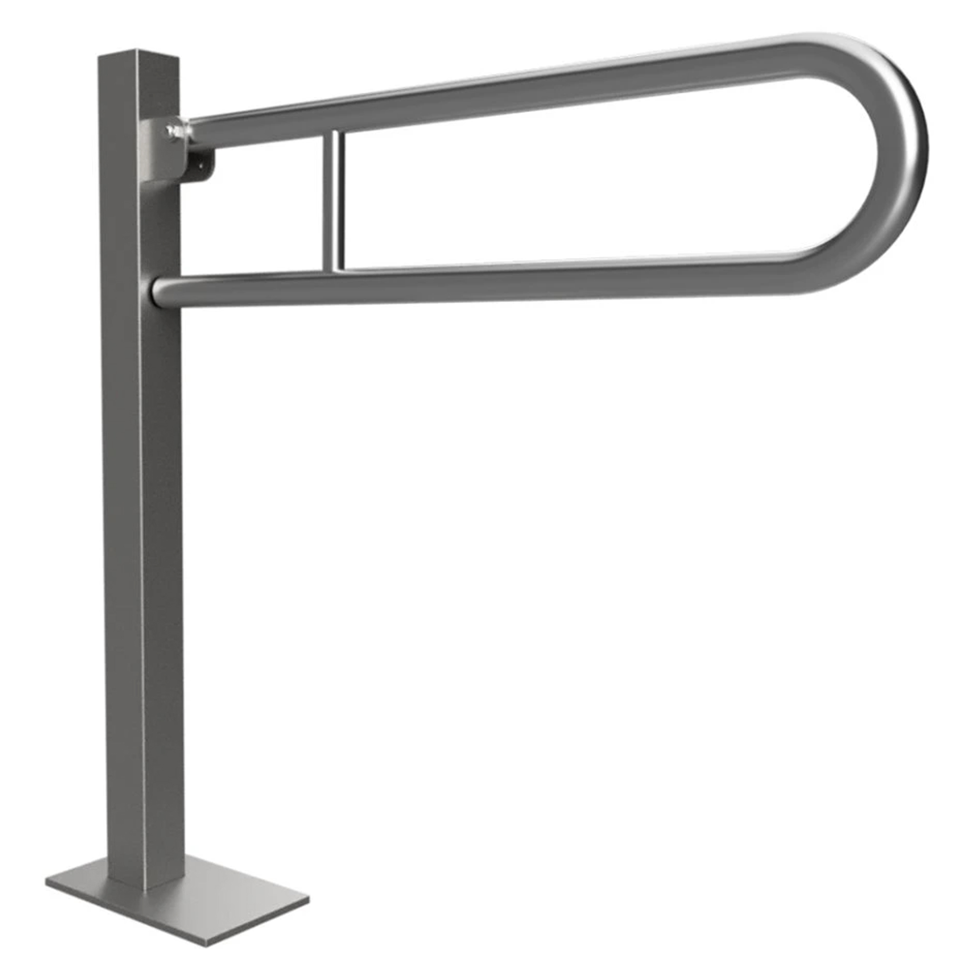 Sammenleggbart Støttegrep Gulvmontert Steda 85 cm Krom Matt