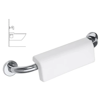 Ryggstøtte for Toalettstol <strong>Steda</strong>  50 cm Krom Blank