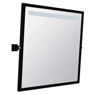 Speil med LED Belysning <strong>Steda</strong>  Svart Matt 60x60 cm