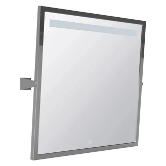 Speil med LED Belysning <strong>Steda</strong>  Krom Blank 60x60 cm