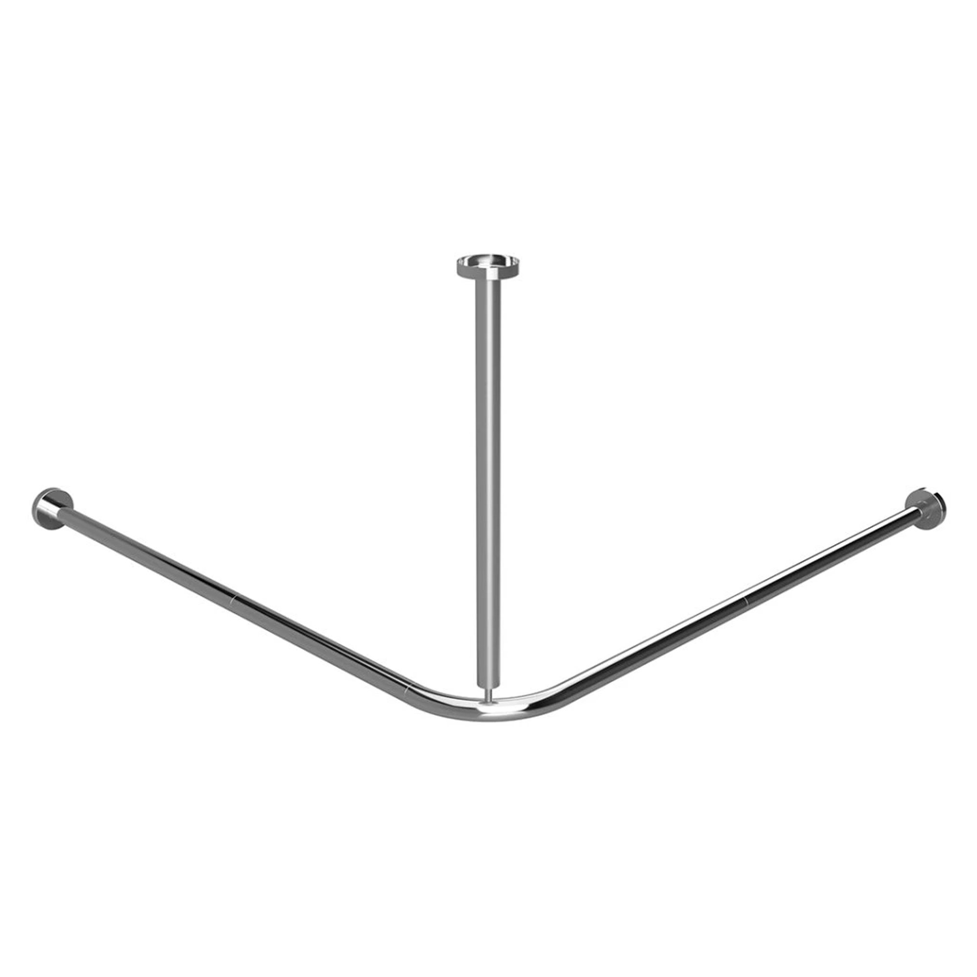 Hjørne Dusjforhengstang Steda 90 cm Krom Blank