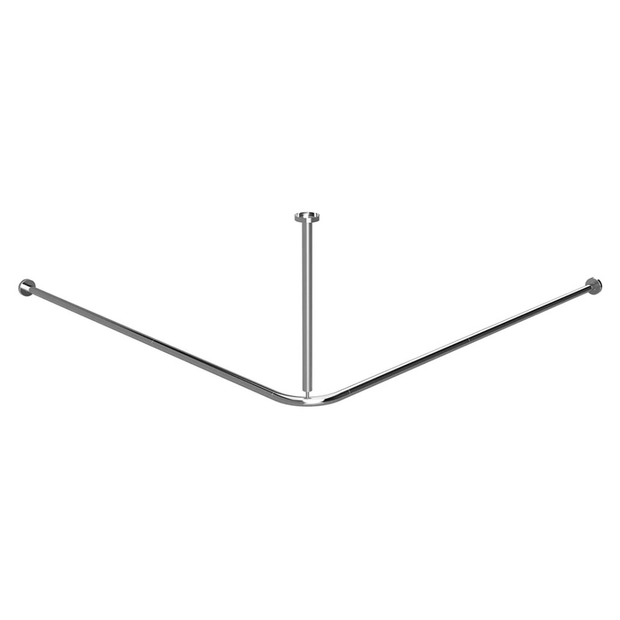 Hjørne Dusjforhengstang Steda 140 cm Krom Blank