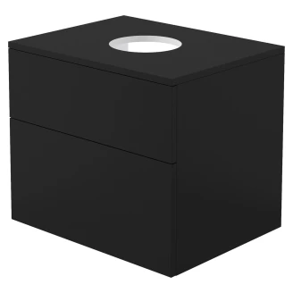 Servantsskap Prizma Svart Matt 60 cm med Benkeplate