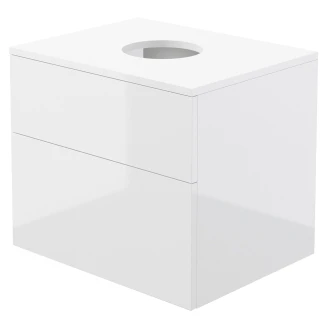 Servantsskap Prizma Hvit Blank 60 cm med Benkeplate