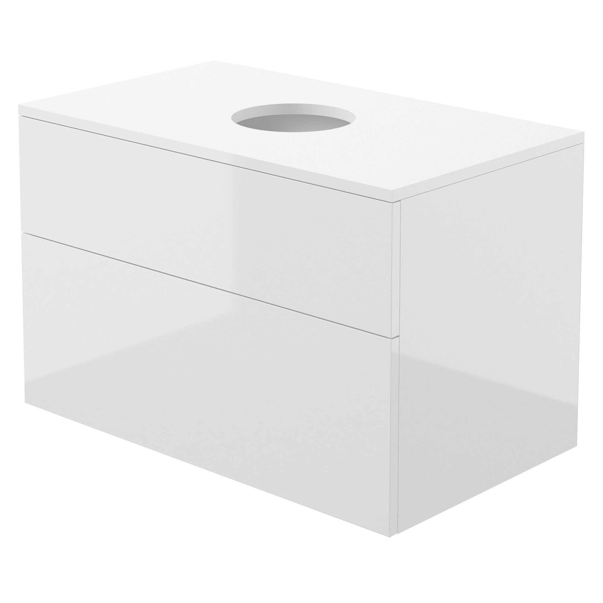 Servantsskap Prizma Hvit Blank 80 cm med Benkeplate