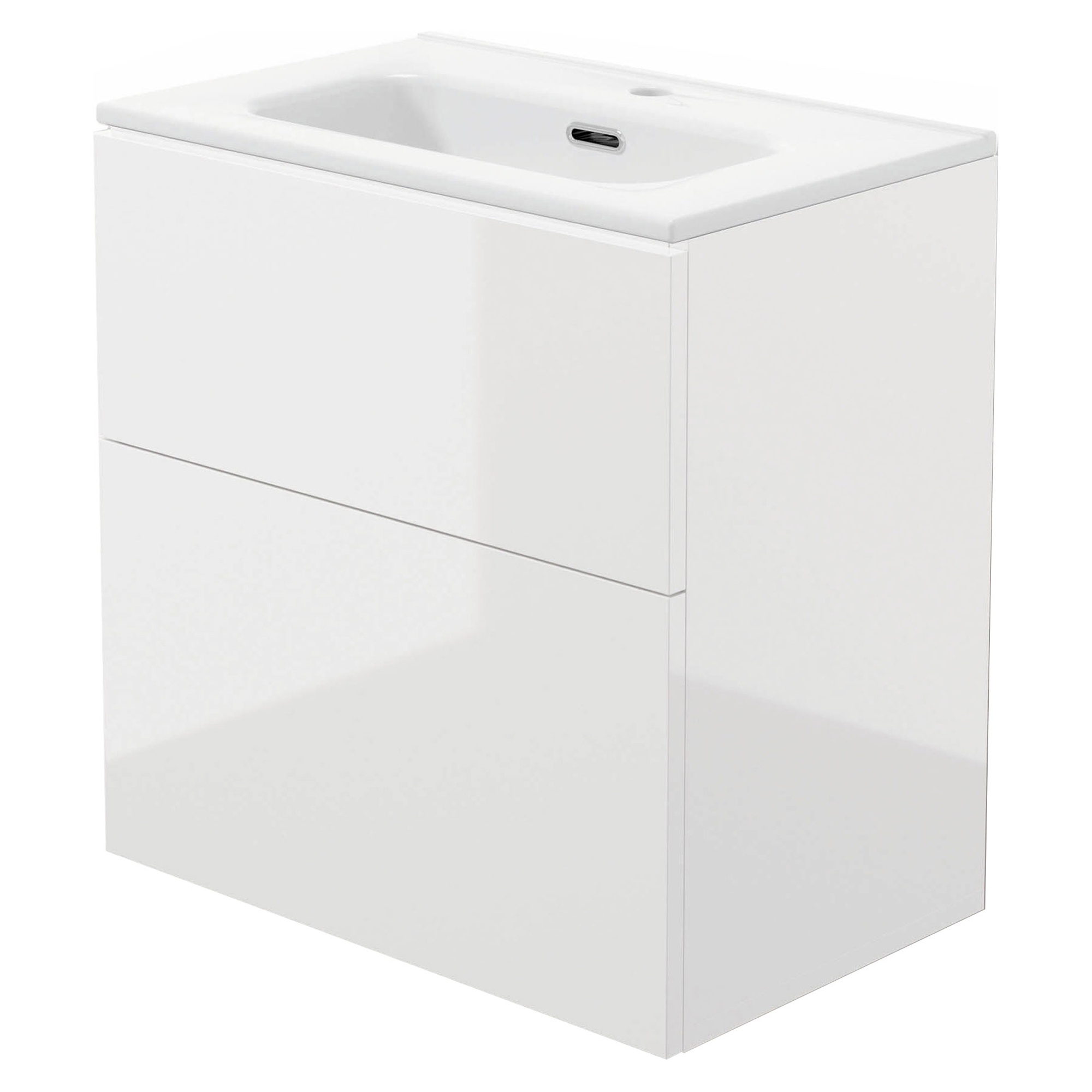 Servantsskap Prizma Hvit Blank 60 cm med Servant Hvit Blank