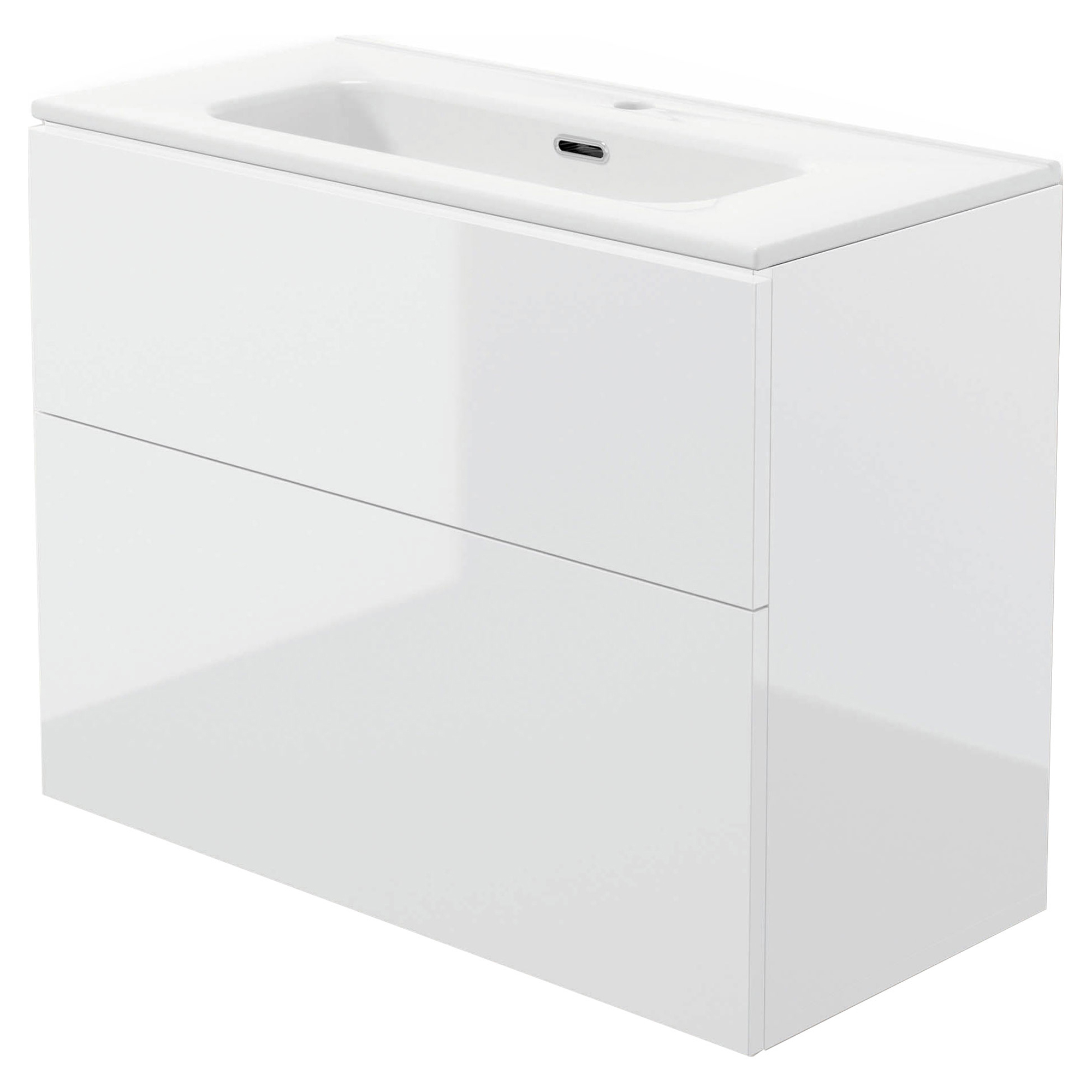 Servantsskap Prizma Hvit Blank 80 cm med Servant Hvit Blank