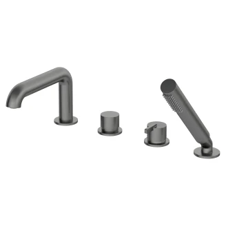 Kantmontert Blandebatteri <strong>Silia</strong>  4-håls Titanium Matt