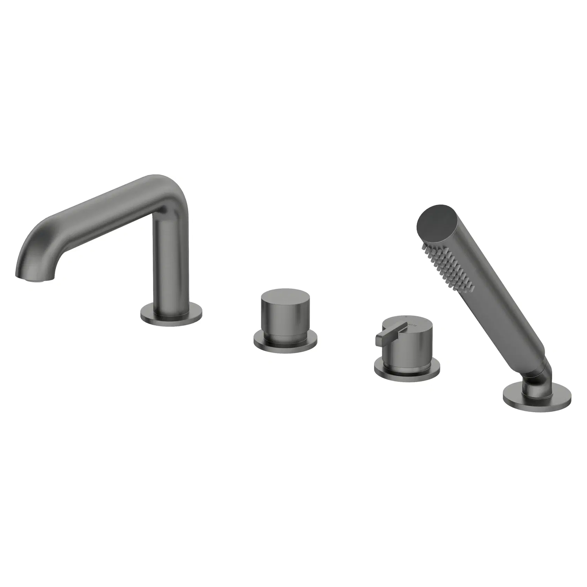 Kantmontert Blandebatteri Silia 4-håls Titanium Matt