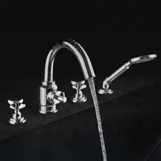 Kantmontert Blandebatteri <strong>Temisto</strong>  4-håls Krom Blank