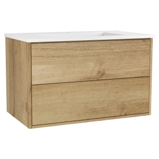 Servantskap <strong>Odea</strong>  Tre Lys Matt 80 cm med Servant Hvit Blank