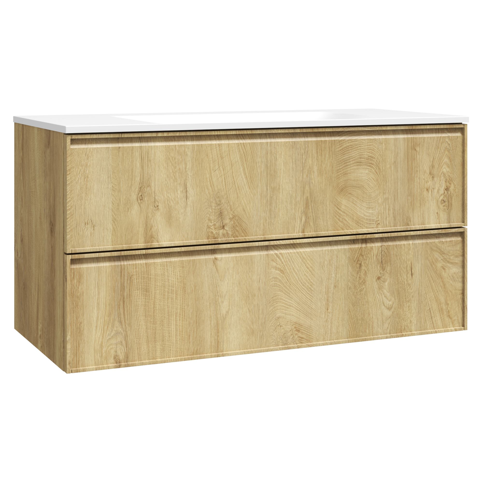 Servantskap Isla Tre Matt 100 cm med Servant Hvit Blank