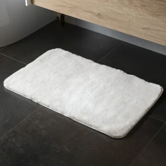 Sklisikker baderomsmatte <strong>Mello</strong>  Hvit 50x80 cm