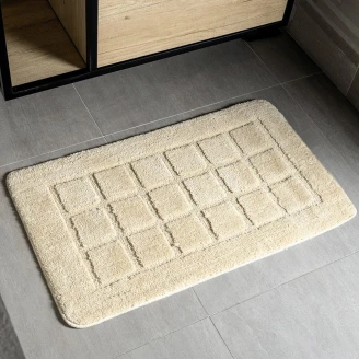 Sklisikker baderomsmatte <strong>Nubo</strong>  Beige 50x80 cm