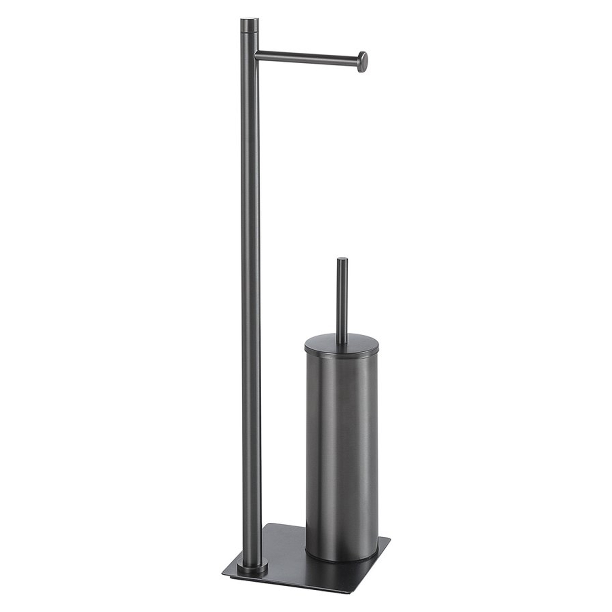 Toalettpapirholder & børste Loa Titanium Matt