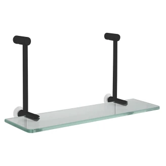 Dusjhylle <strong>Briso</strong>  Svart Matt 40x18 cm