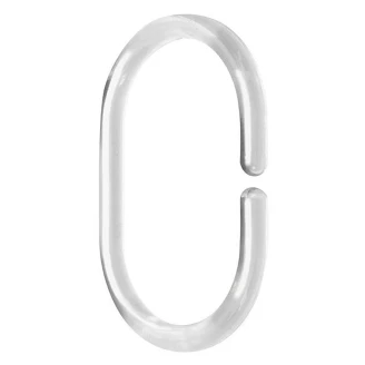Dusjforhengsringer <strong>Yono</strong>  Transparent 12 st