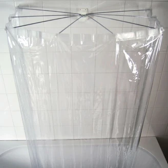 Vikbart Dusjforheng Umbrella Transparent 100x70 cm