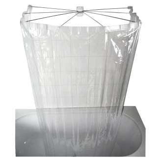 Vikbart Dusjforheng Umbrella Transparent 100x70 cm