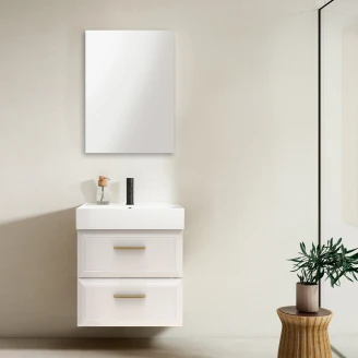 Servantskap Gold <strong>Tandem</strong>  Hvit Matt 60 cm med Butler Servant Hvit Blank