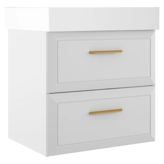 Servantskap Gold <strong>Tandem</strong>  Hvit Matt 60 cm med Butler Servant Hvit Blank