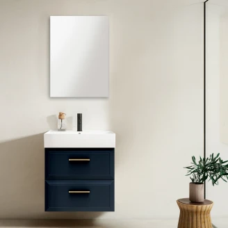 Servantskap Gold <strong>Tandem</strong>  Mørkblå Matt 60 cm med Butler Servant Hvit Blank