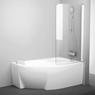 Badekarvegg <strong>Rosa</strong> Hvit Matt 100x150 cm Høyre