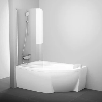 Badekarvegg <strong>Rosa</strong>  Krom Matt 100x150 cm Venstre
