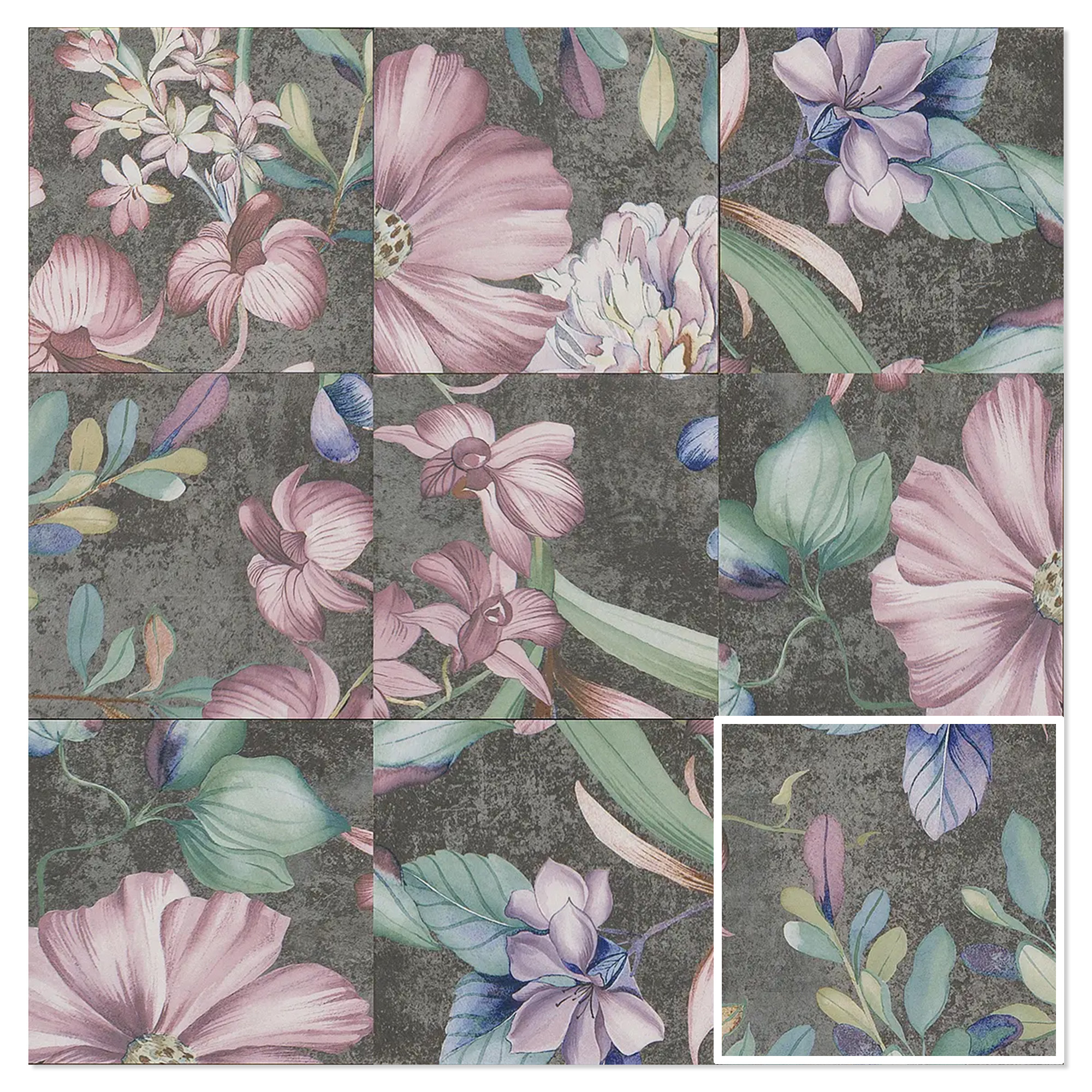 Mainzu Gulvflis Murales Garden Matt 20x20 cm
