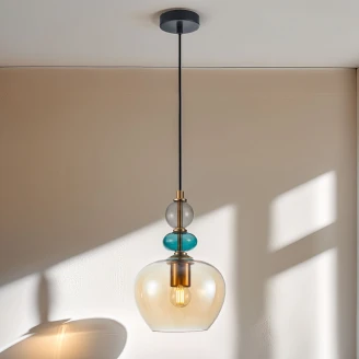 Hængende Lampa Olivara Hexa Guld, Hvid Blank