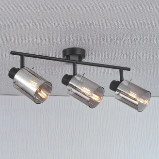 Taklampe <strong>Lunessa</strong>  Trio Røyk, Svart Blank