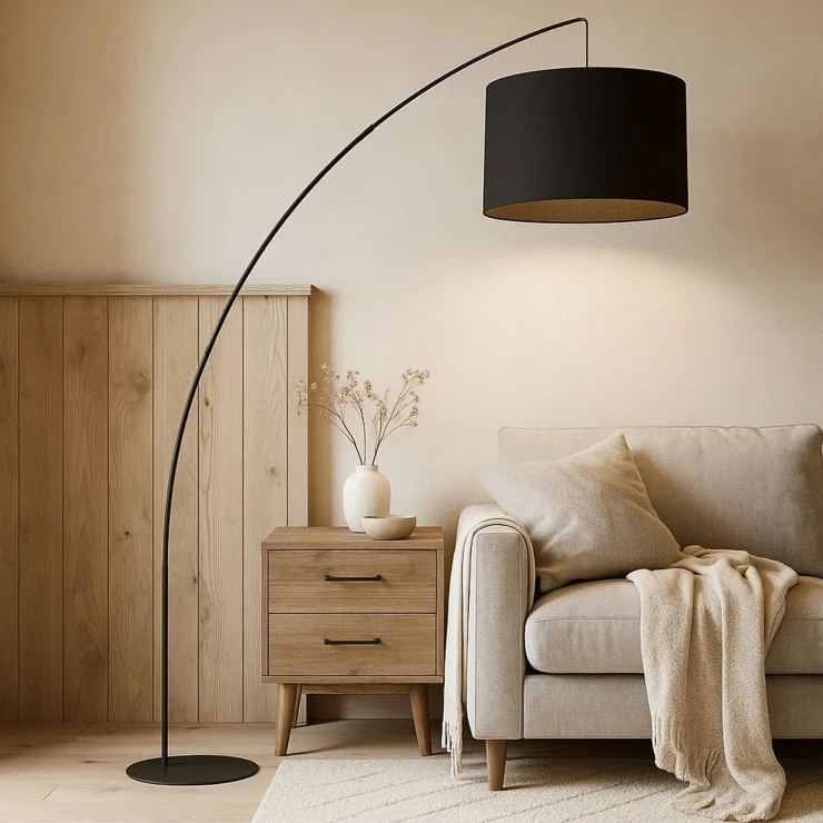Gulvlampe Lyn Svart Matt
