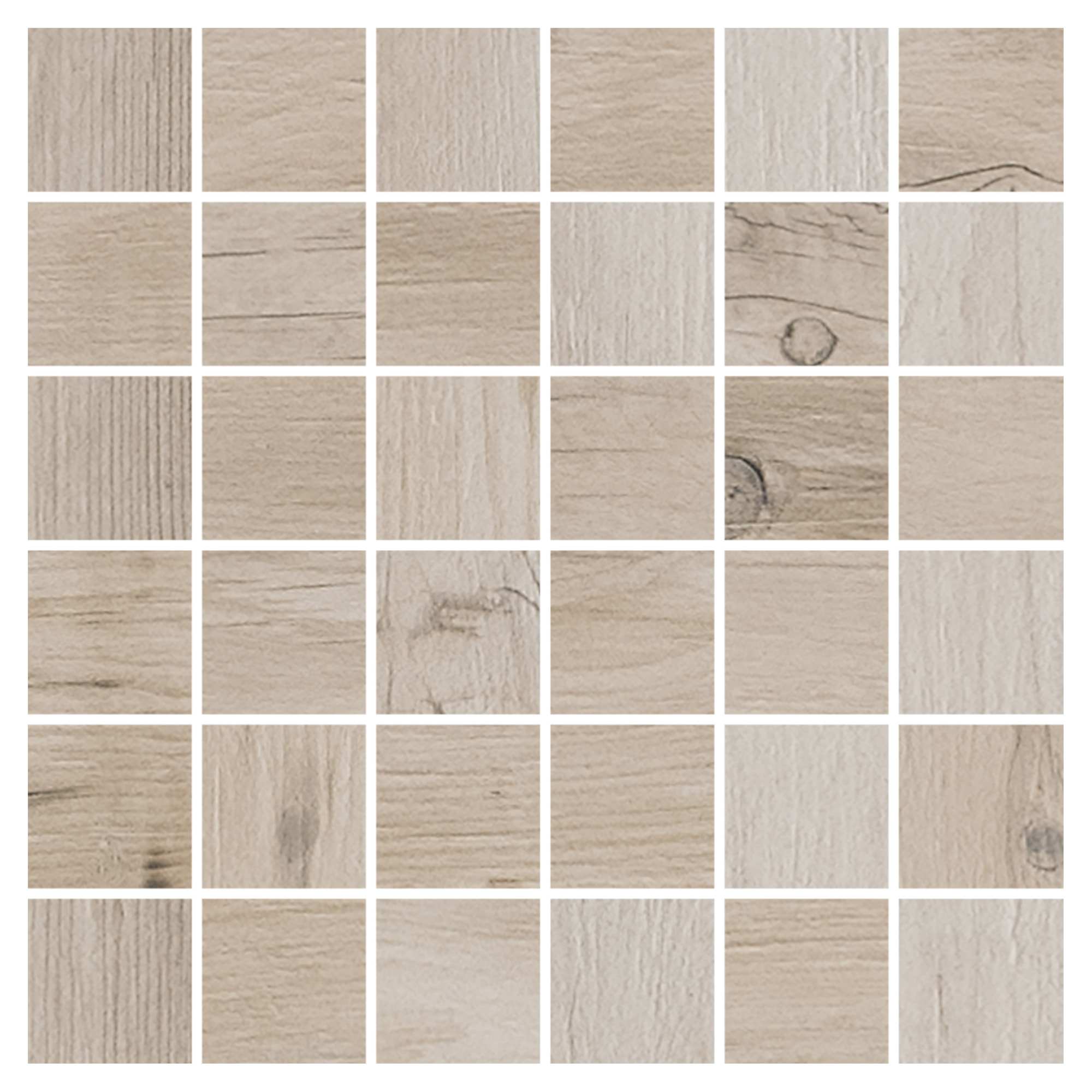 Treflis Mosaikk Redwood Lys Beige Matt 30x30 (5x5) cm