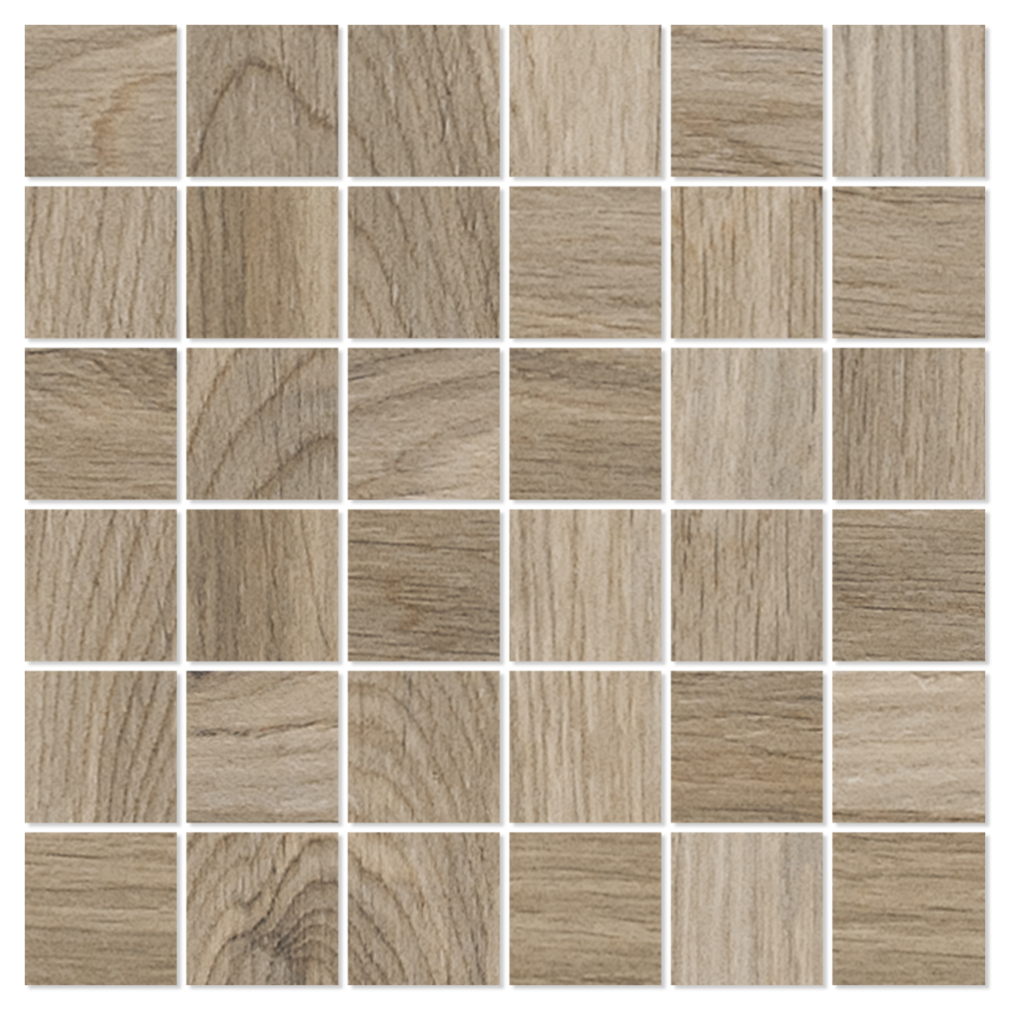 Treflis Mosaikk Pinewood Beige Matt 30x30 (5x5) cm