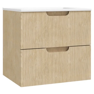 Servantskap <strong>Asta</strong>  Tre Lys Matt 60 cm med Servant Hvit Blank
