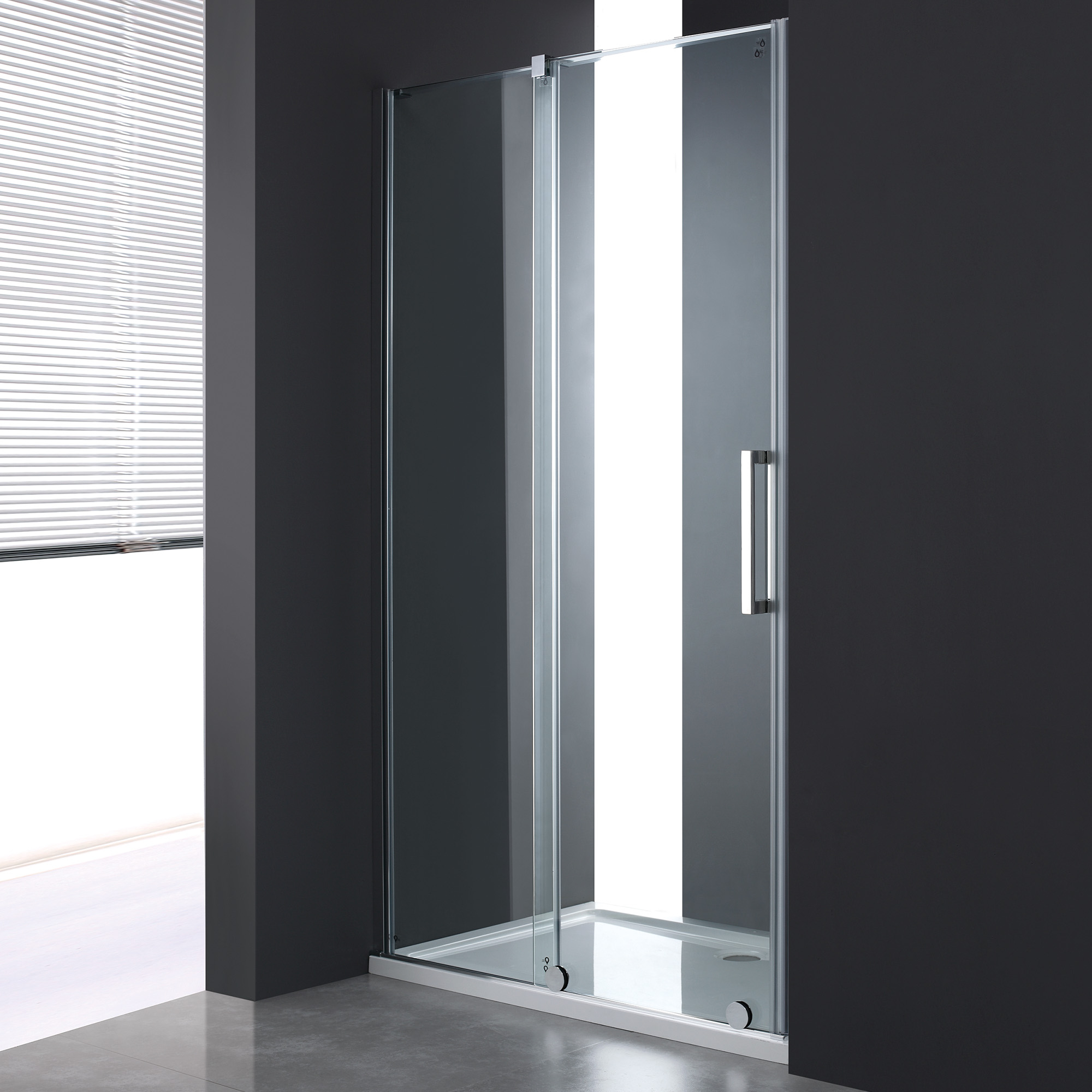 Dusjdør Echelle 140 cm Krom Blank