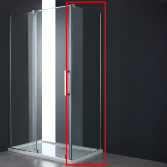 Dusjvegg <strong>Echelle</strong>  Krom Blank 80 cm