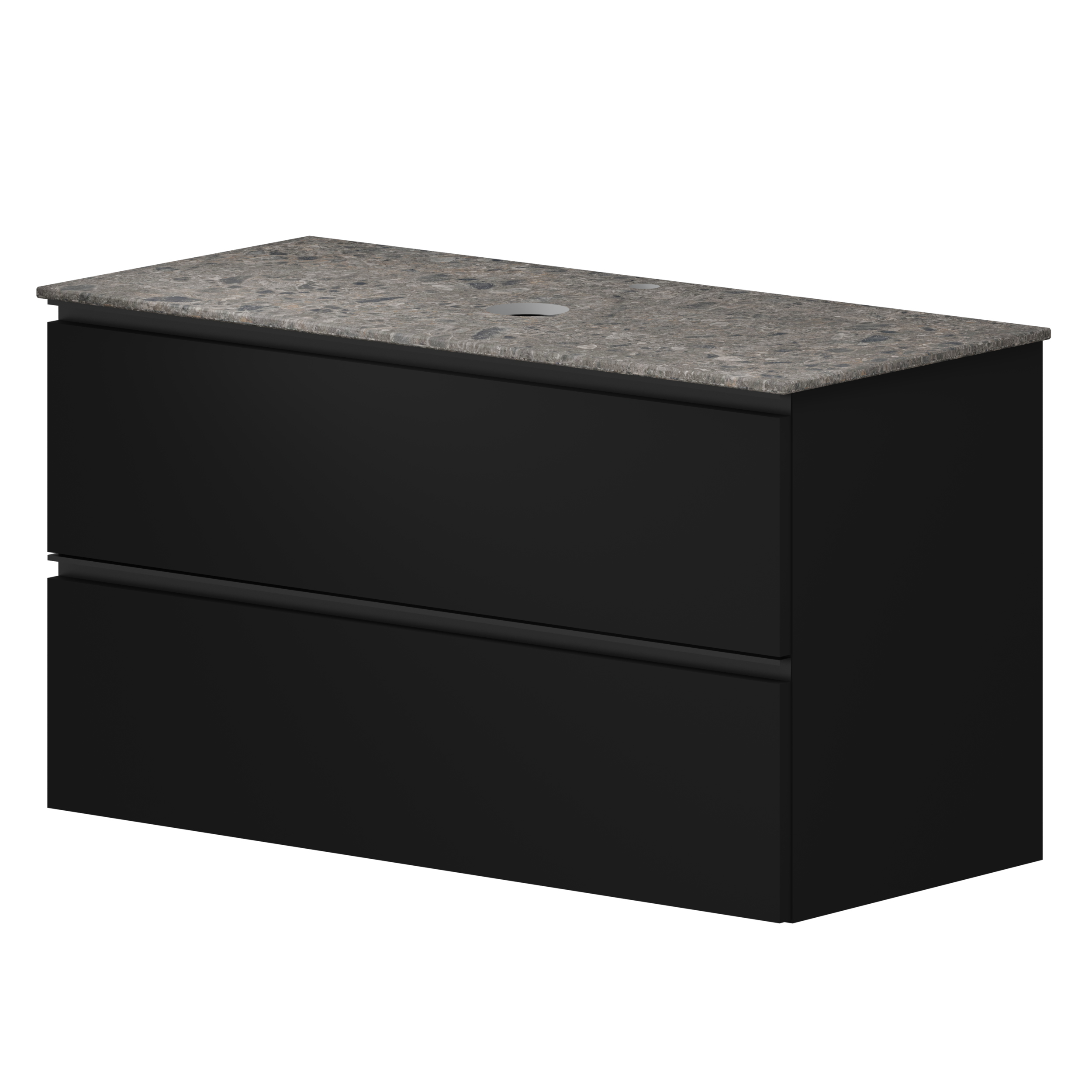 Servantskap Luna Svart 100 cm med Cosentino Benkplate Dekton Ceppo Matt