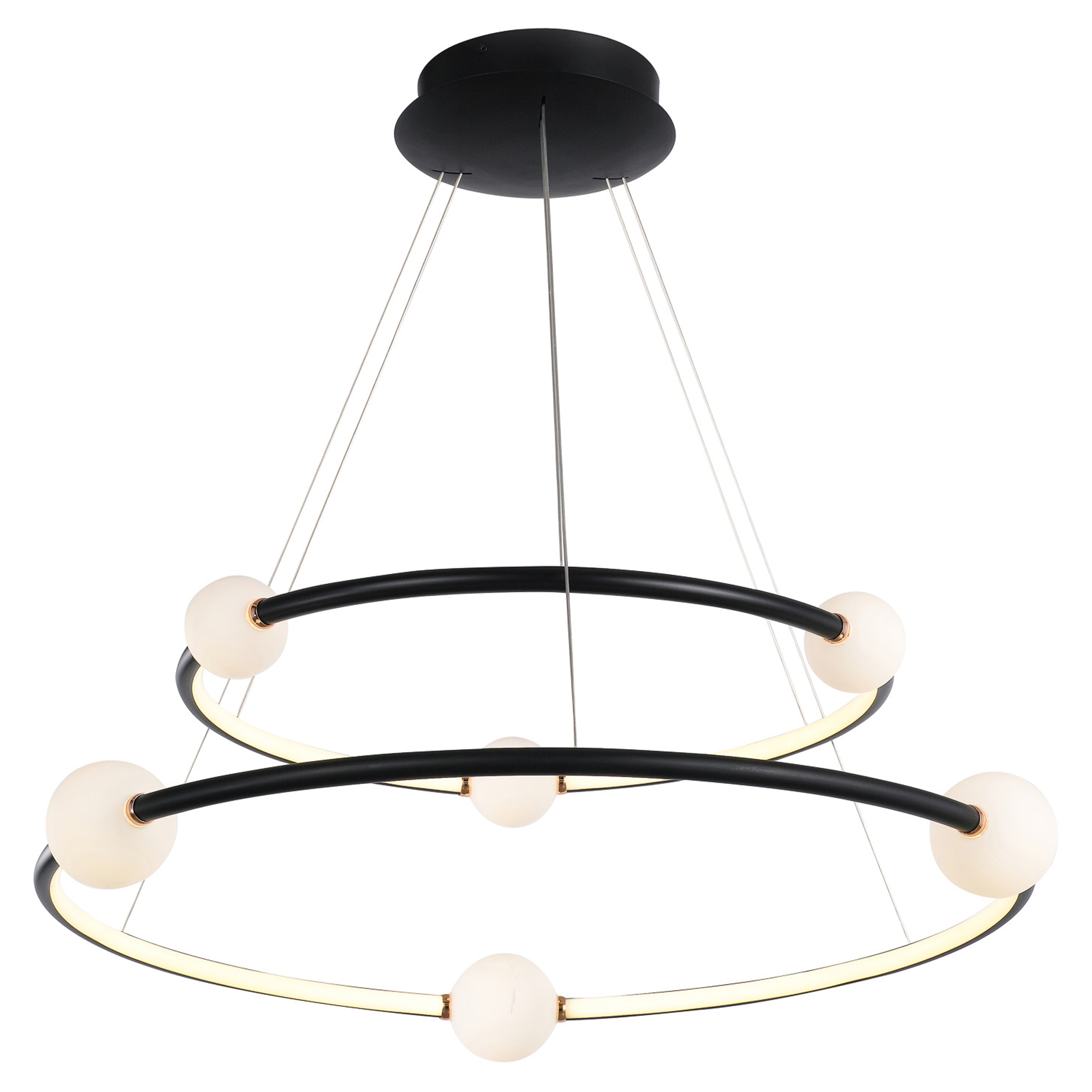 Hengelampe Belano Duo Svart Matt Ø 87 cm
