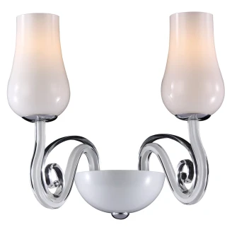 Vegglampe <strong>Lysera</strong>  Sølv, Hvit Blank