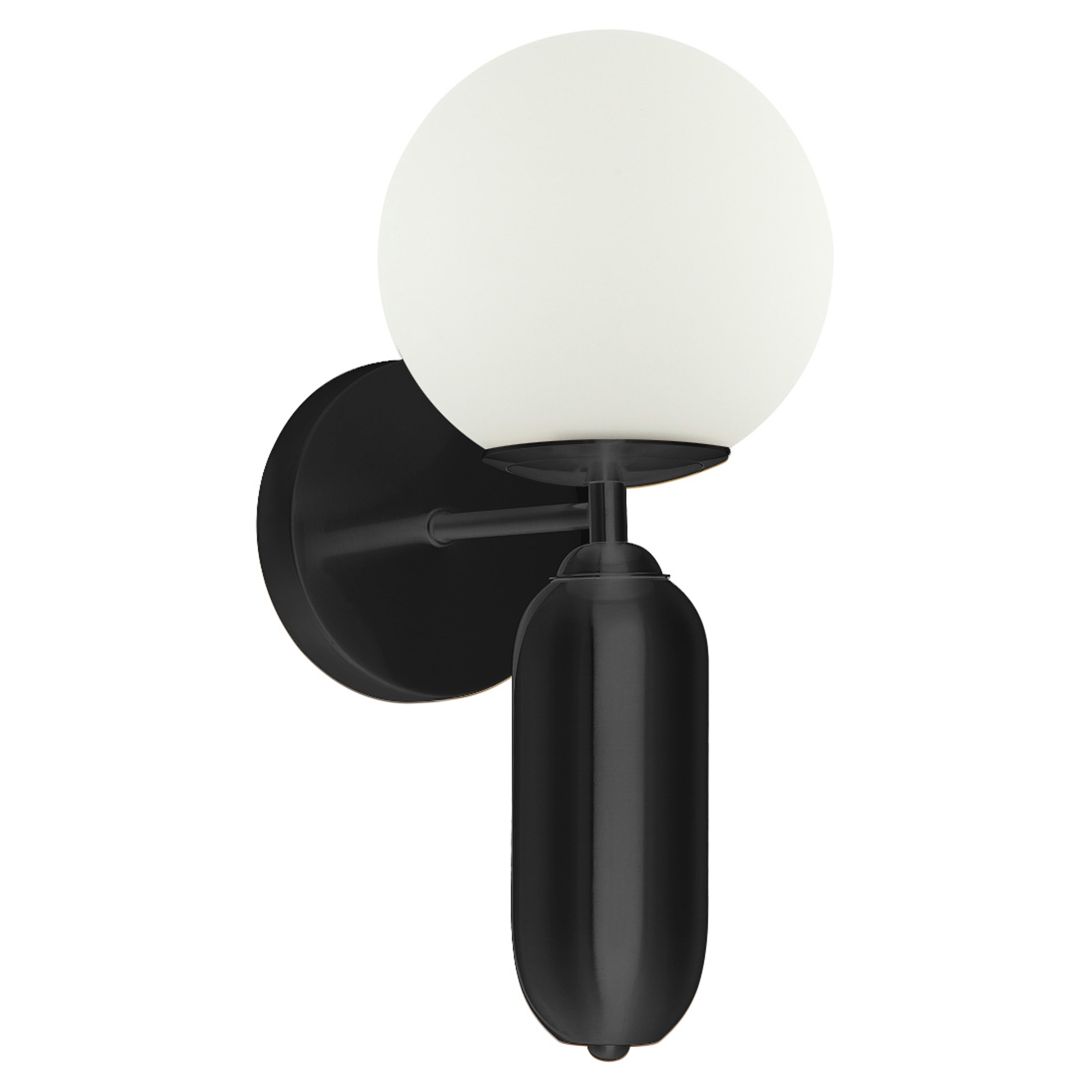 Vegglampe Alvera Svart, Hvit Matt