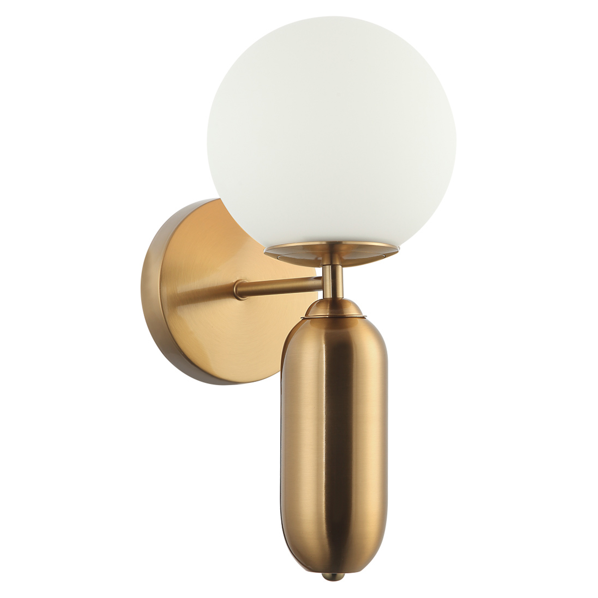 Vegglampe Alvera Antikkbronse, Hvit Matt
