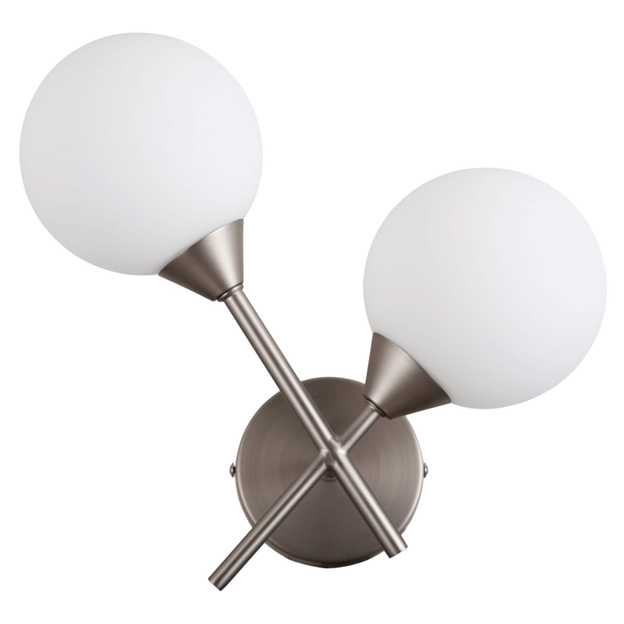 Vegglampe Evina Duo Satin Nikkel Matt
