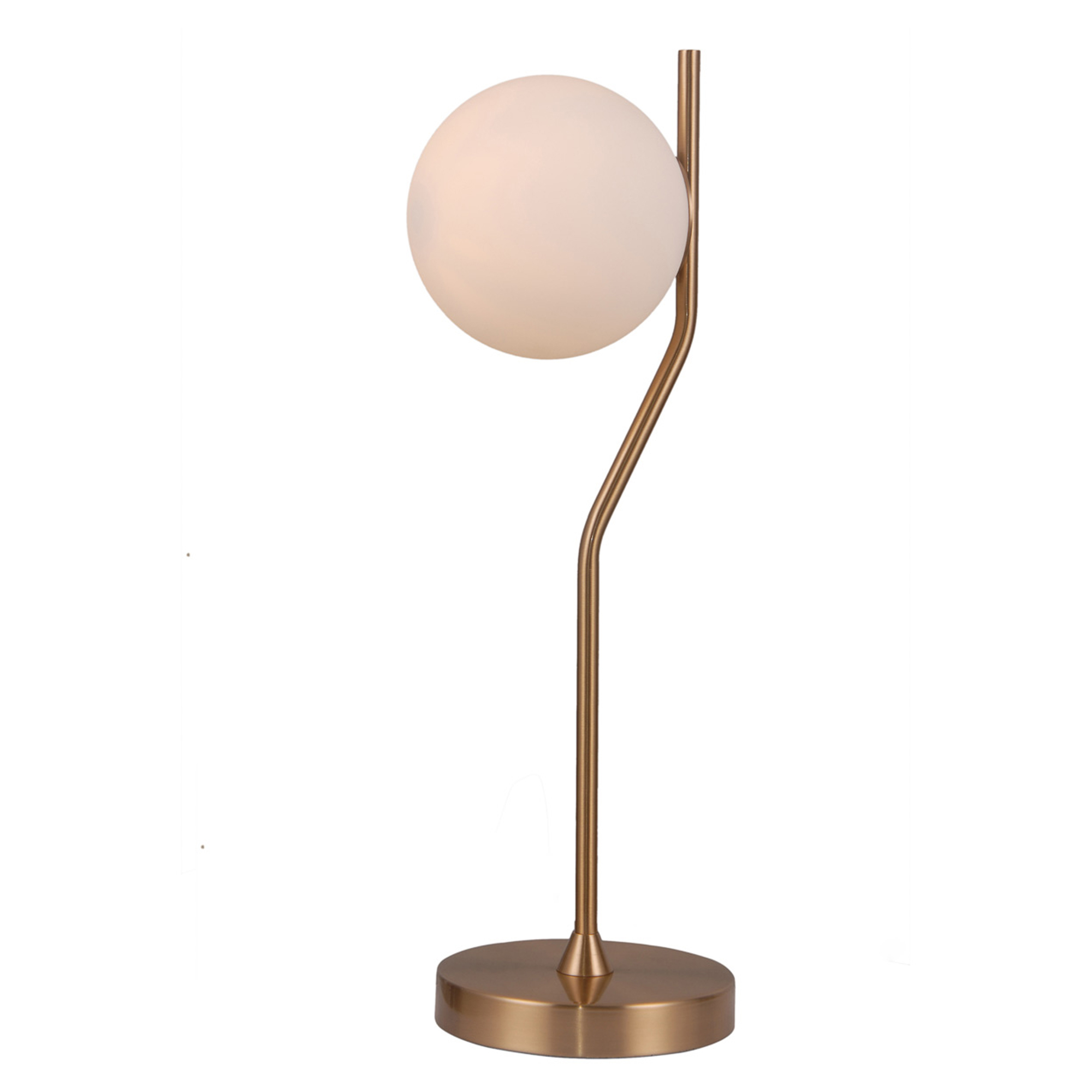 Bordlampe Carilia Honningmessing, Hvit Matt