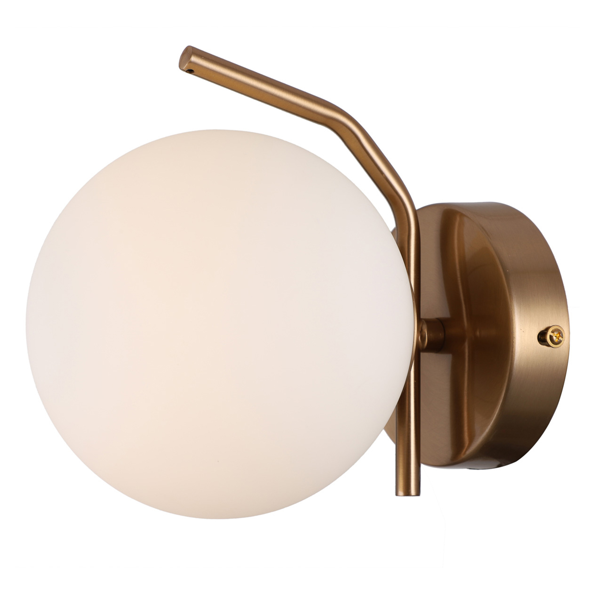 Vegglampe Carilia Honningmessing, Hvit Matt