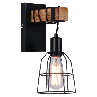 Vegglampe <strong>Pontel</strong>  Svart, Tre Matt