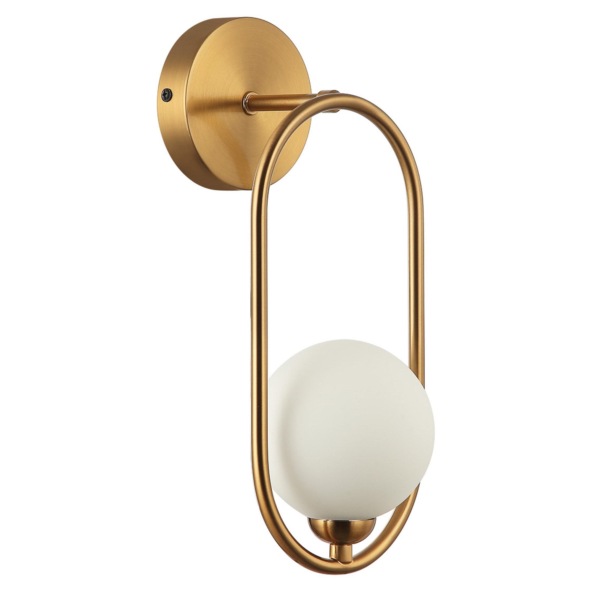 Vegglampe Lumos Antikkbronse, Hvit Matt