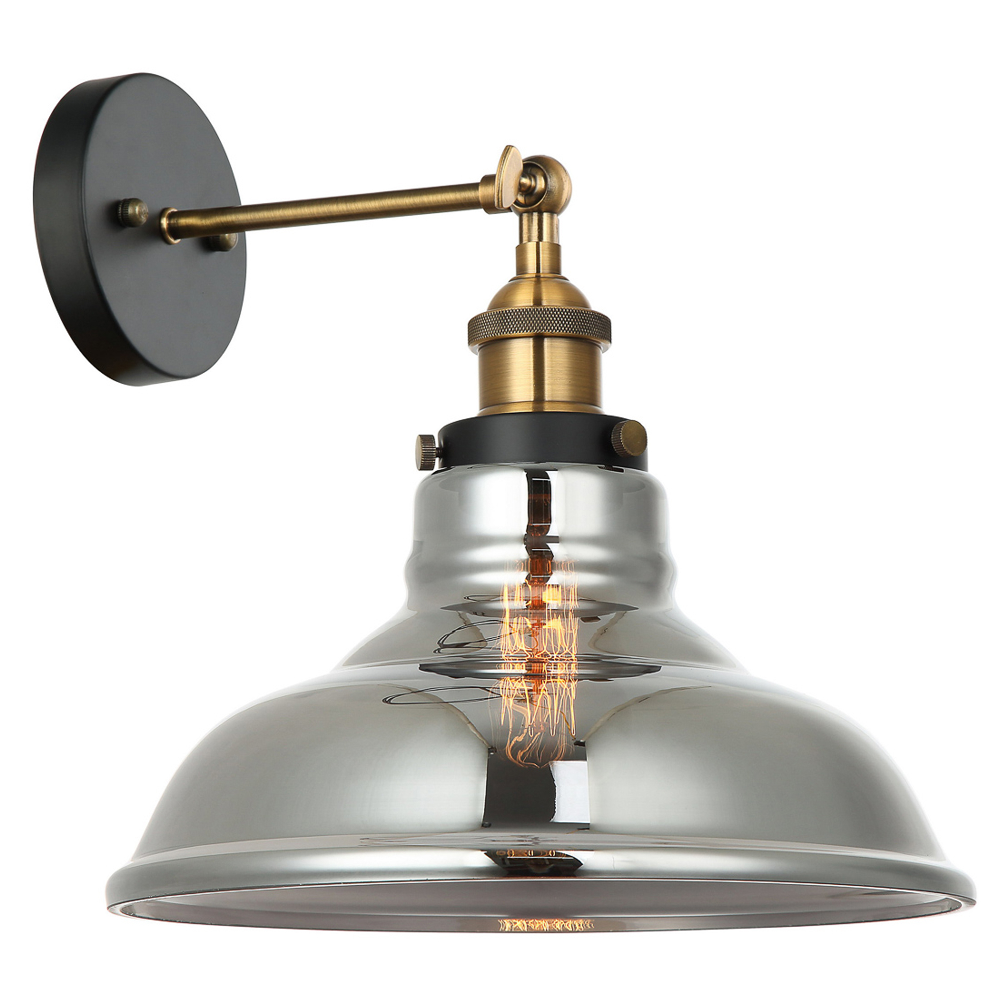 Vegglampe Huron Røyk Blank