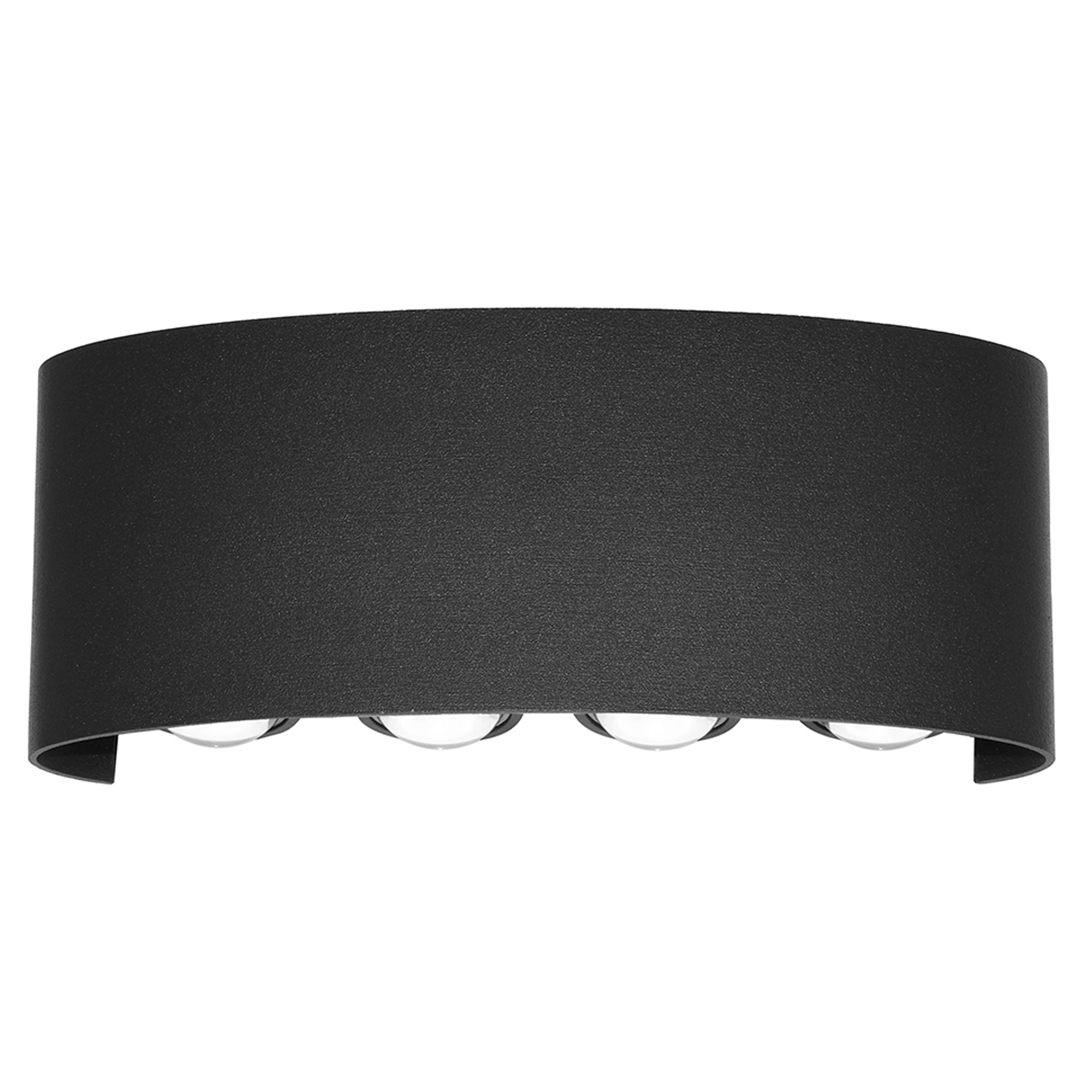 Vegglampe Ortano Quadra Svart Matt