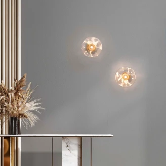Nova Luce Vegglampe <strong>King</strong>  Transparent Blank Ø 22 cm